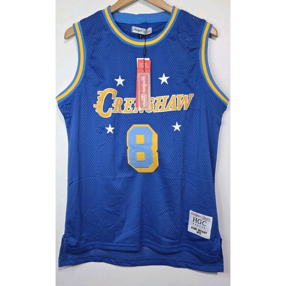 NEW Kobe‎ Bryant #8 Crenshaw Basketball Headgear Classics Men's Jersey M NBA